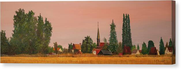 France Canvas Print featuring the painting Cesseville - France by Jean-Pierre Ducondi