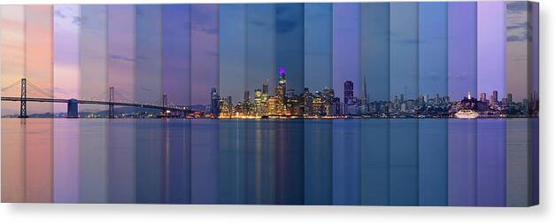 Cityscape Canvas Print featuring the photograph Chromatic Symphony San Francisco by Lee Sie