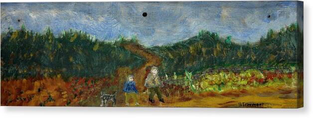 Moon Canvas Print featuring the painting Fork in Life by David McCready