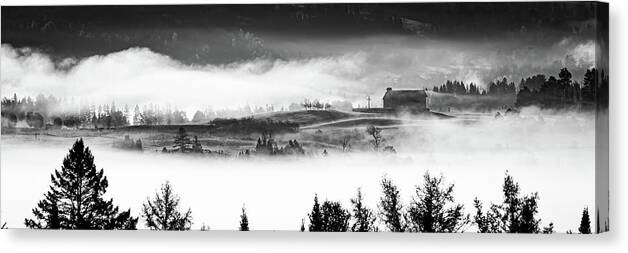 Vermont Canvas Print featuring the photograph Darling Hill Panoramic by Tim Kirchoff