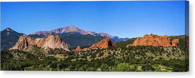 Garden Of The Gods Canvas Print featuring the photograph Garden of the Gods by Dale R Carlson