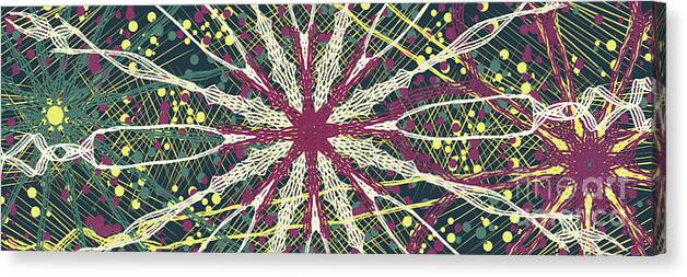 Mandala Canvas Print featuring the digital art Improvisation 351 by Bentley Davis