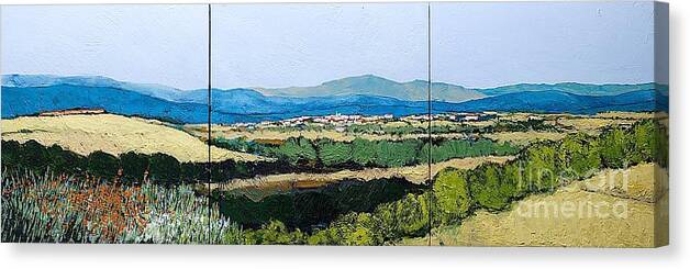 Landscape Canvas Print featuring the painting Long Get Away by Allan P Friedlander