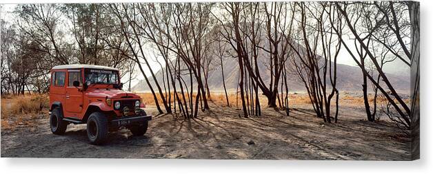 Panorama Canvas Print featuring the photograph Mount Bromo Jeep Indonesia by Sonny Ryse