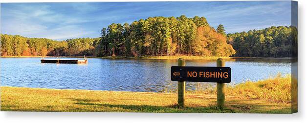 No Fishing Canvas Print featuring the photograph No Fishing by James Eddy