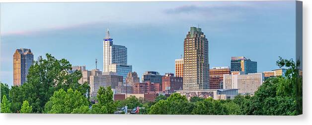Raleigh Nc Skyline Canvas Print featuring the photograph Raleigh by Day by Rod Best