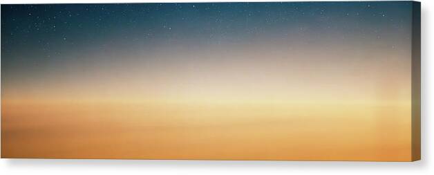 Sunset Canvas Print featuring the photograph Sunset at 36,000 Ft #1 - Nova Scotia, Canada - 2003 - #2/10 by Robert Khoi