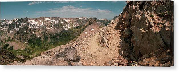 Paintbrush Pass Canvas Print featuring the photograph Switching Back to Cascade Canyon by Kelly VanDellen
