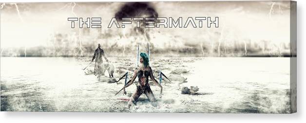 Argus Dorian Canvas Print featuring the digital art The Aftermath The end of her war by Argus Dorian