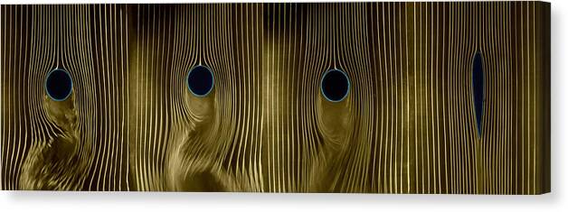 Science Canvas Print featuring the photograph Air Flow Patterns Around Objects #1 by Science Source