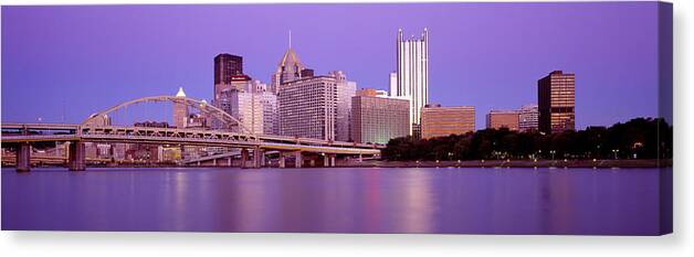 Photography Canvas Print featuring the photograph Allegheny River Pittsburgh Pa by Panoramic Images