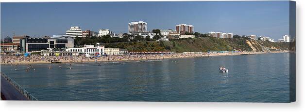 Bournemouth Canvas Print featuring the photograph Bournemouth Beaches by Chris Day