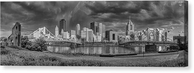 Pittsburgh Canvas Print featuring the photograph Brooding Above the Burgh by Jennifer Grover