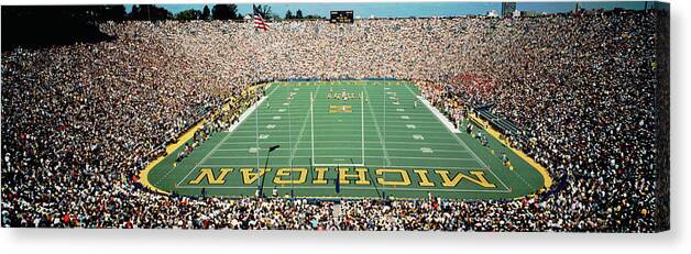 Photography Canvas Print featuring the photograph University Of Michigan Stadium, Ann by Panoramic Images