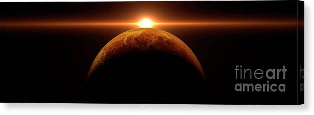 Venus Canvas Print featuring the photograph Venus At Sunrise #1 by Freelanceimages/universal Images Group/science Photo Library