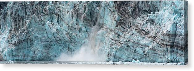 Glacier Canvas Print featuring the photograph Calving at John Hopkins by David Kirby