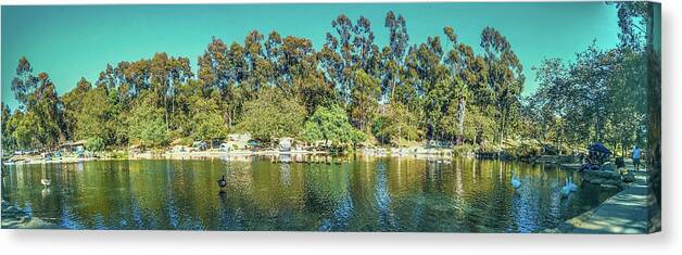 Lake Canvas Print featuring the photograph Lake at Kenneth Hahn by Marcus Jones