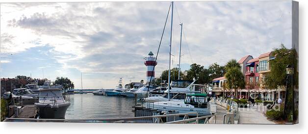 Hilton Head Canvas Print featuring the photograph Harbourtown Harbor by Thomas Marchessault