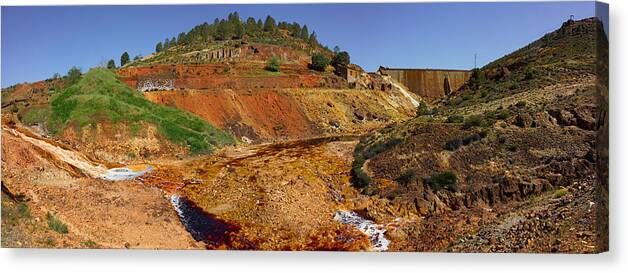 Photography Canvas Print featuring the photograph Mining Effects On Landscape At Rio by Panoramic Images