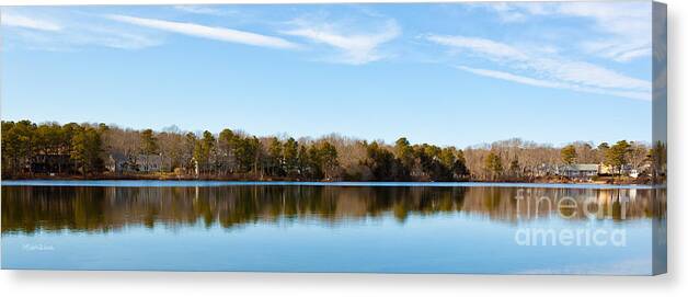 Reflections On Long Pond Canvas Print featuring the photograph Reflections On Long Pond by Michelle Constantine