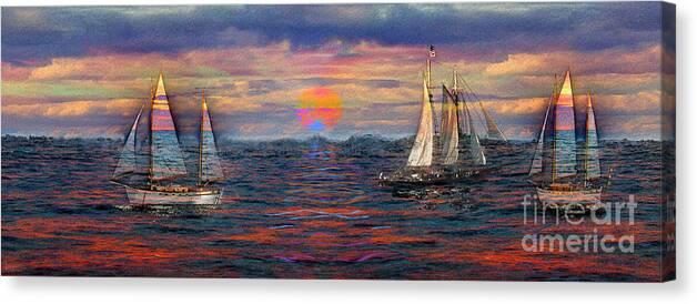 Dreaming Canvas Print featuring the photograph Sailing While Dreaming by Jeff Breiman