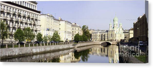 Russia Canvas Print featuring the photograph St Petersburg Canal by Thomas Marchessault