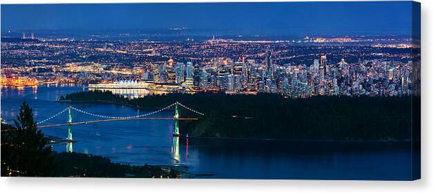 Vancouver Canvas Print featuring the photograph Vancouver from Cypress Mountain by Alexis Birkill