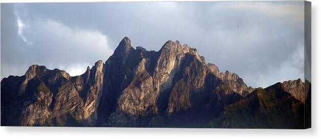 Mountains Canvas Print featuring the photograph Peaks by Pravine Chester