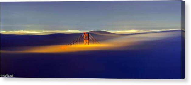 Golden Gate Bridge Canvas Print featuring the photograph Above the Fog II by Mike Ronnebeck