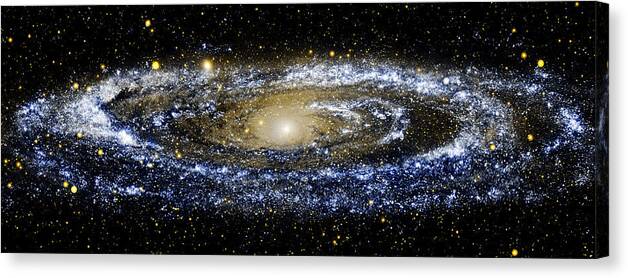 Andromeda Galaxy Canvas Print featuring the photograph Andromeda Galaxy enhanced by Weston Westmoreland