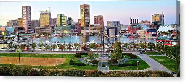 Baltimore Canvas Print featuring the photograph Baltimore Spreads Out by Frozen in Time Fine Art Photography