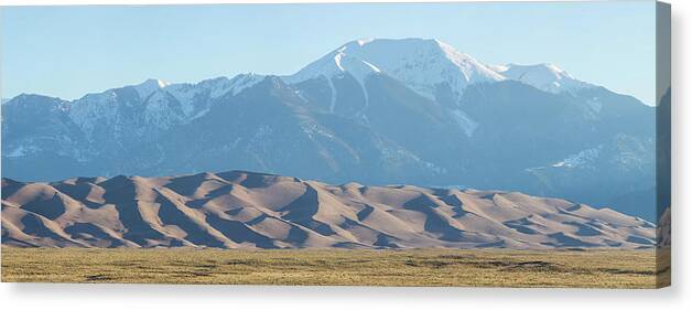 Colorado Canvas Print featuring the photograph Colorado Great Sand Dunes Panorama Pt 2 by James BO Insogna