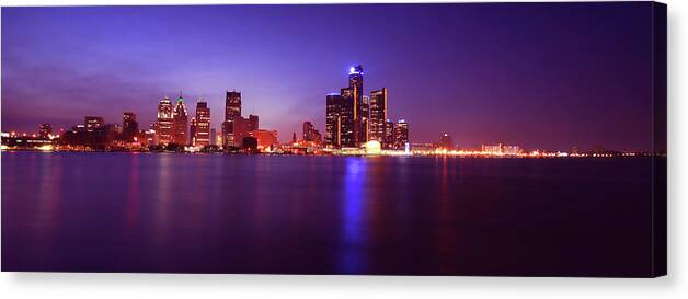 Detroit Canvas Print featuring the photograph Detroit Skyline 2 by Gordon Dean II