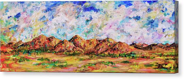Dona Ana Mountains Canvas Print featuring the painting Dona Anas by Sally Quillin