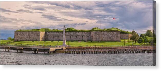 Fort Independence At Castle Island Canvas Print featuring the photograph Fort Independence At Castle Island by Brian MacLean