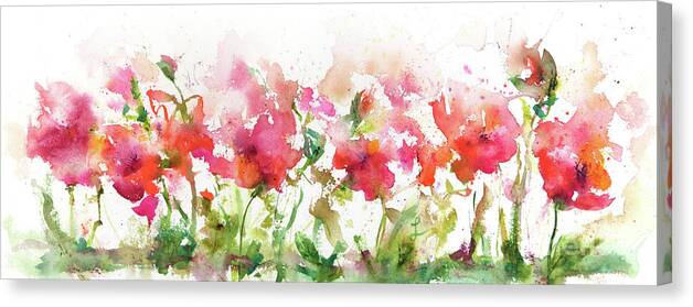 Faa Canvas Print featuring the painting Poppies on Parade by Lynne Furrer