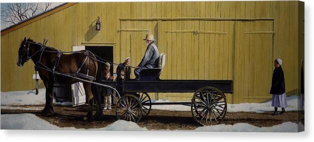 Landscape Canvas Print featuring the painting Simple Pleasures by Denny Bond