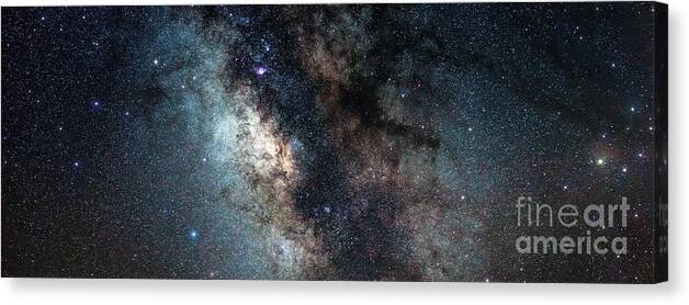 North Carolina Canvas Print featuring the photograph Across The Milky Way Galaxy by Sky Noir Photography By Bill Dickinson