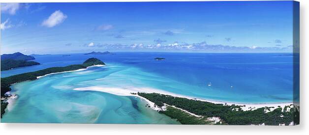 Tranquility Canvas Print featuring the photograph Aerial View Of Whitehaven Beach by Holger Leue