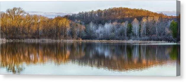 Reflection Canvas Print featuring the photograph Daybreak by Brad Bellisle