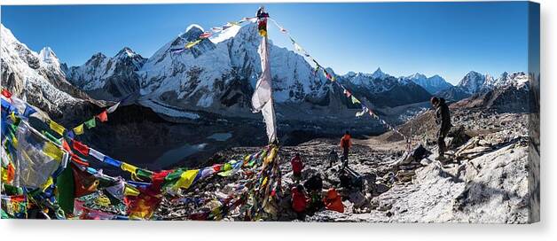 Mount Canvas Print featuring the photograph Everest Base Camp From Kala Patthar by Owen Weber