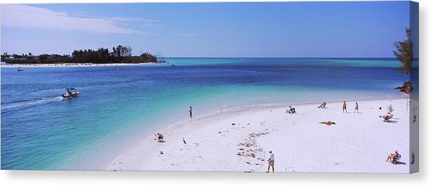 Photography Canvas Print featuring the photograph High Angle View Of A Beach, Coquina by Panoramic Images
