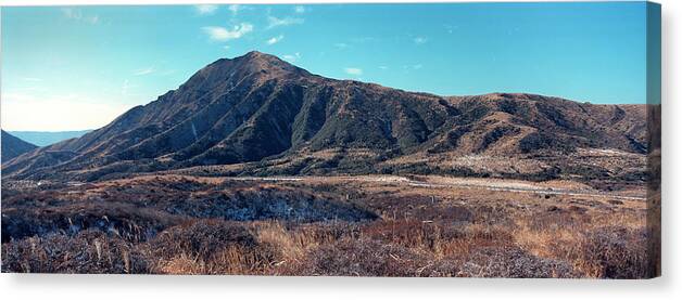 Scenics Canvas Print featuring the photograph Volcano Side 1 by Yamaphoto