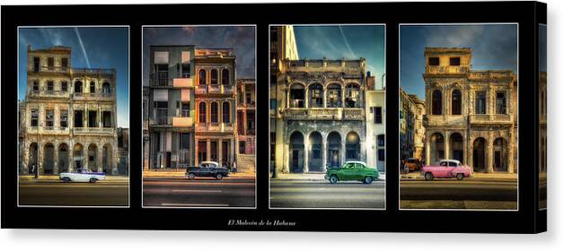 Multiple Canvas Print featuring the photograph El Malencon de la Habana by Micah Offman