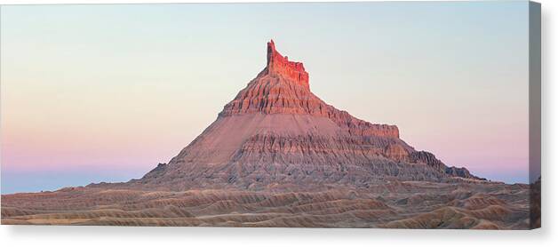 Factory Butte Canvas Print featuring the photograph Factory Butte Panorama by Wasatch Light