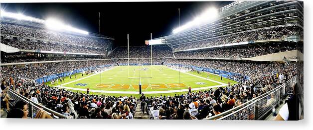 Soldier Canvas Print featuring the photograph 0856 Soldier Field Panoramic by Steve Sturgill