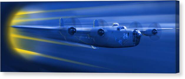 Warbirds Canvas Print featuring the photograph B-24 Liberator Legend by Mike McGlothlen