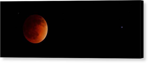 Blood Moon Canvas Print featuring the photograph Blood Moon by Richard Cheski