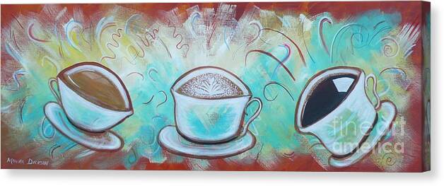 Coffee Canvas Print featuring the painting Coffee by Monika Shepherdson