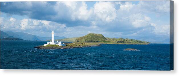 Wild Canvas Print featuring the photograph Eilean Musdale Lighthouse by Max Blinkhorn